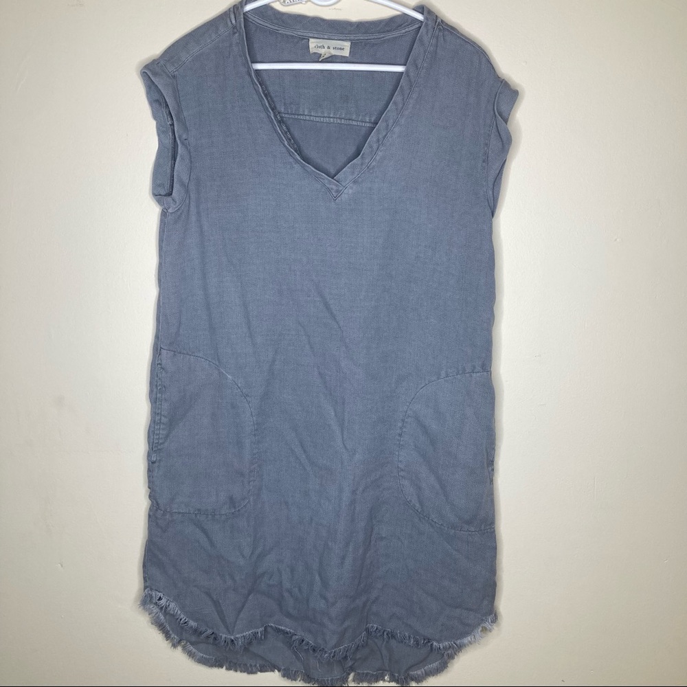 Cloth & Stone Anthro Slip On Dress Fried Hemmed M